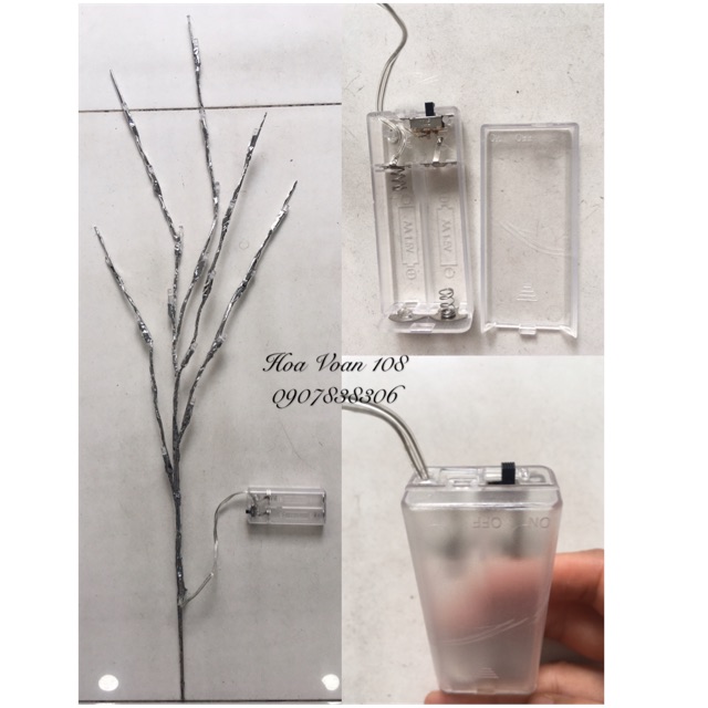 Đèn 5 nhánh -màu vàng không chớp -20 bóng.