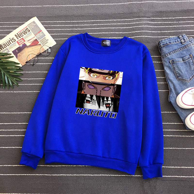 Áo Thun Sweater Tay Dài Cổ Tròn Chữ O Thời Trang Đáng Yêu Trọng Lượng Nhẹ In Hình Naruto