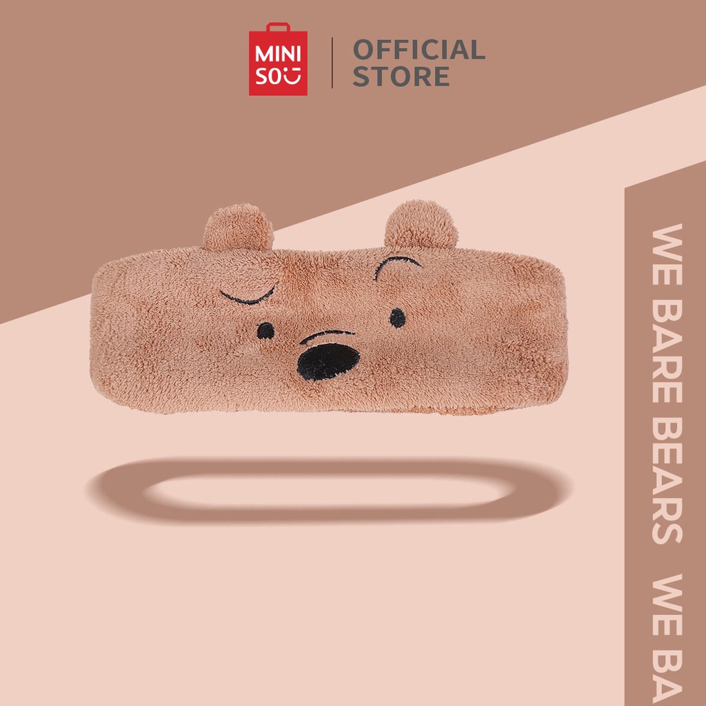 Băng Đô cài tóc trang điểm rửa mặt hình We Bare Bears Miniso dễ thương - Giao màu ngẫu nhiên