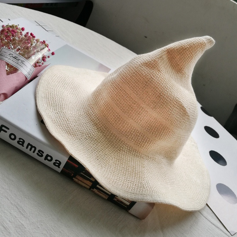 Nón Tai Bèo Rộng Vành Chất Liệu Cotton Thoáng Khí Phong Cách Phù Thủy Thời Trang Hàn Quốc Cho Nữ