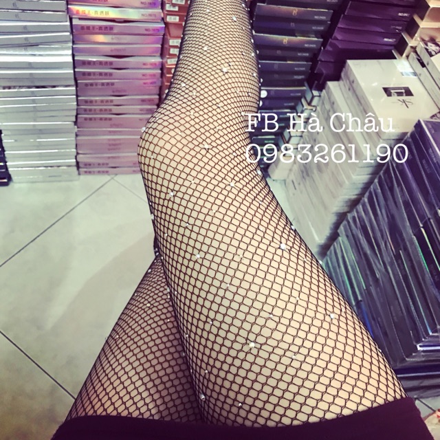 Quần tất lưới đính đá Tenbao