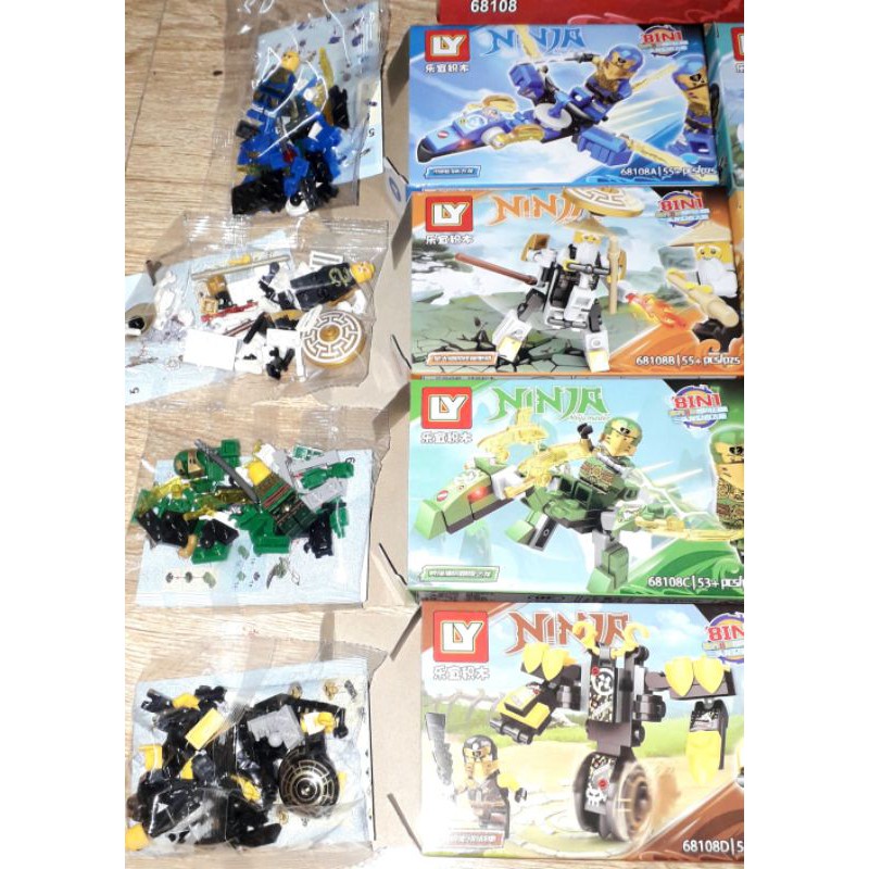 Sét 8 hộp Lắp ráp LegoNinja Phụng Hoàng 3 đầu 68108 có trên 320 chi tiết bằng nhựa rất đẹp