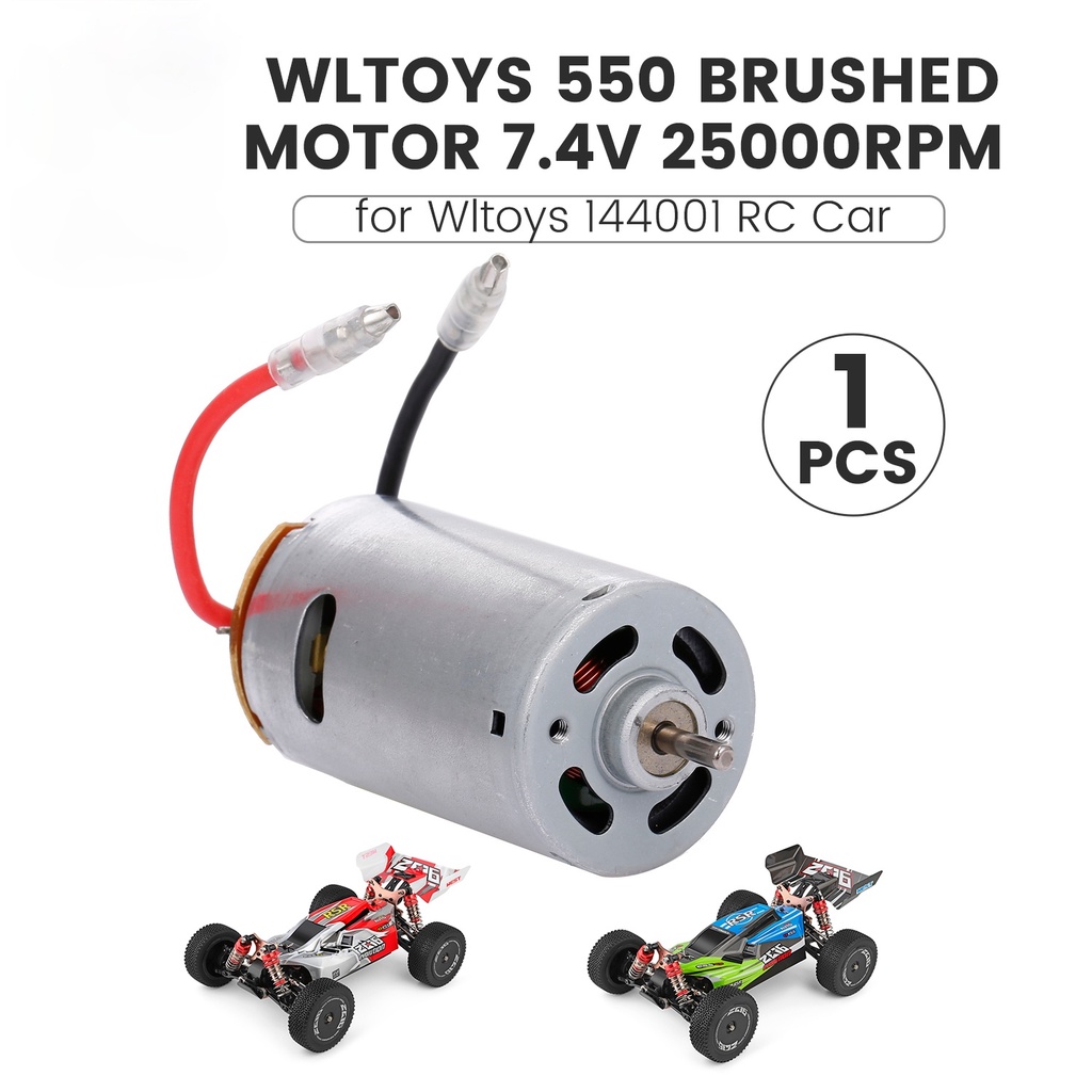 550 Brushed Motor RC Parts 7.4V 25000rpm RC Phụ tùng thay thế cho Wltoys XK 144001 Xe RC Raing