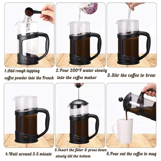 \French Press Tea & Coffee Maker,Coffee Plunger, 20 Oz(600 ML), Black