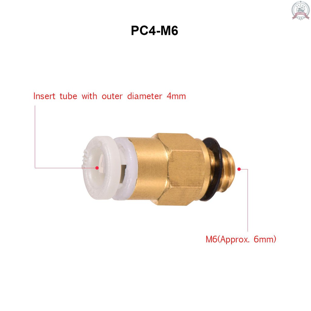 Đầu Nối Ống Khí Nén 4-m6 Cho Máy In 3d Cr-10 Ender 3