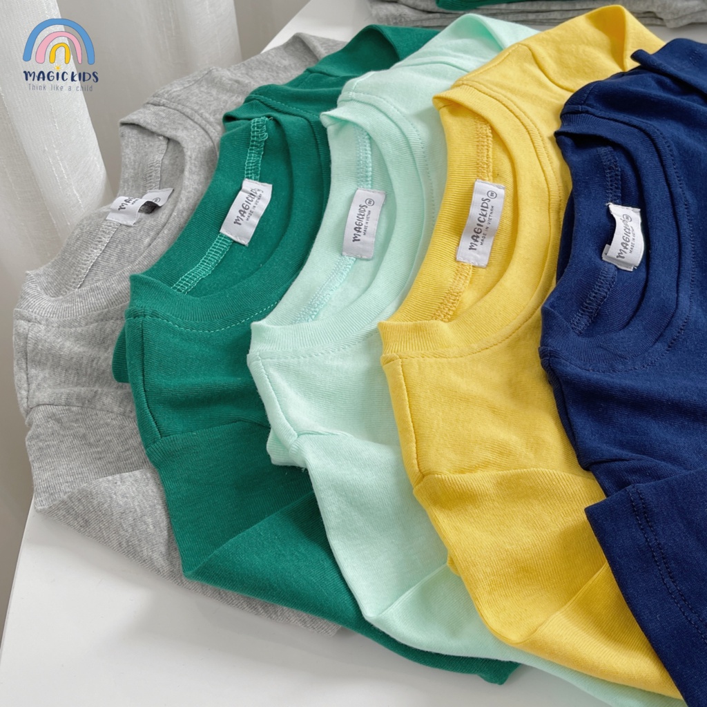 Bộ thun dài tay cho bé trai bé gái Magickids chất cotton zip ôm body giữ ấm in hình nhiều màu Quần áo trẻ em BR22038