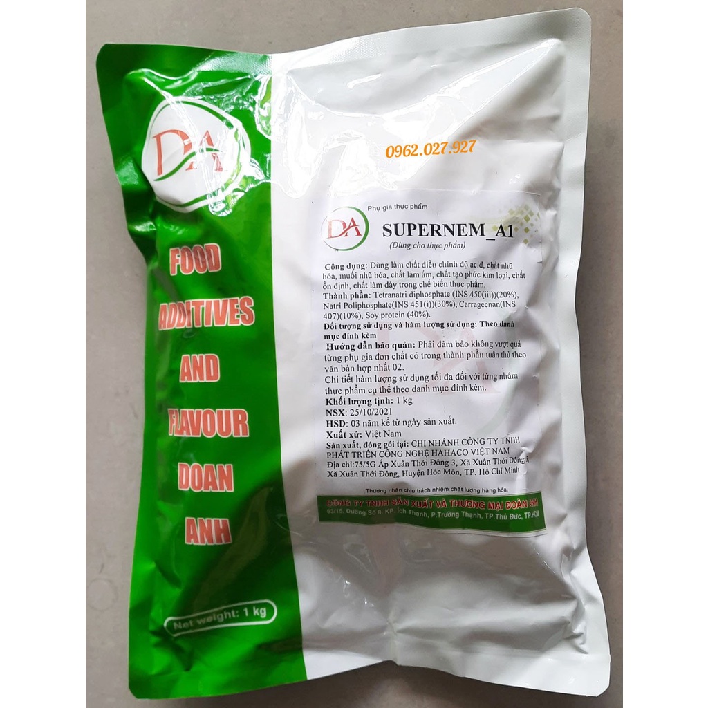 Phụ gia tạo giòn dai cho nem chua, nem nướng SUPERNEM A1