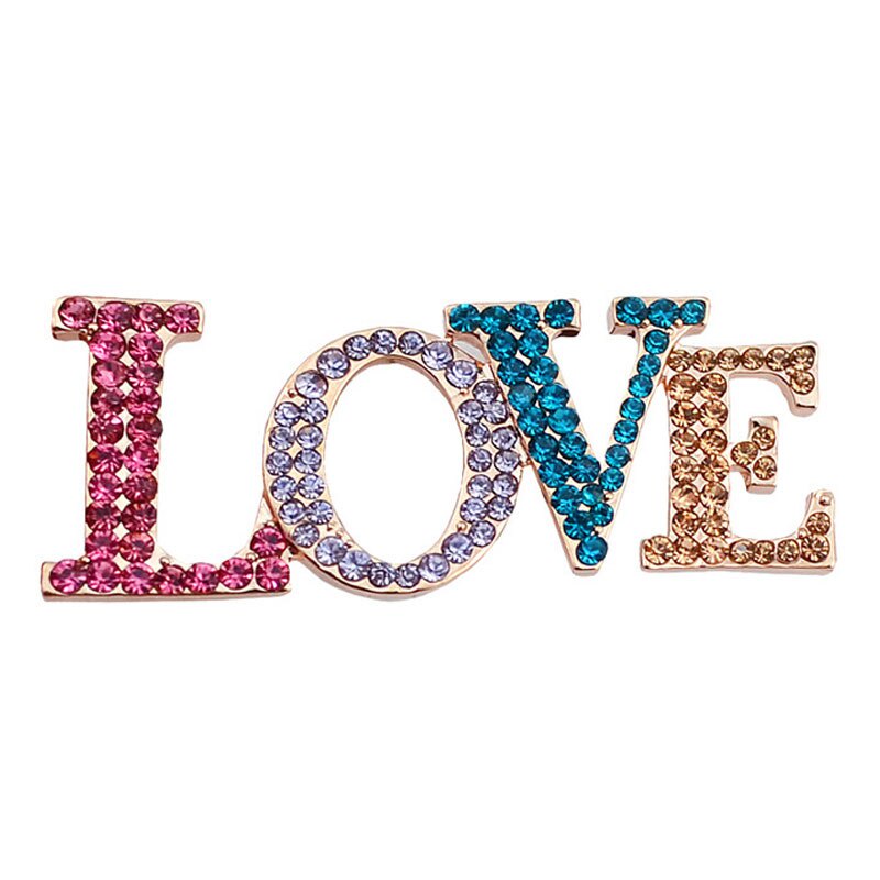 Ghim cài áo hình trái tim khắc chữ thời trang cho nữ