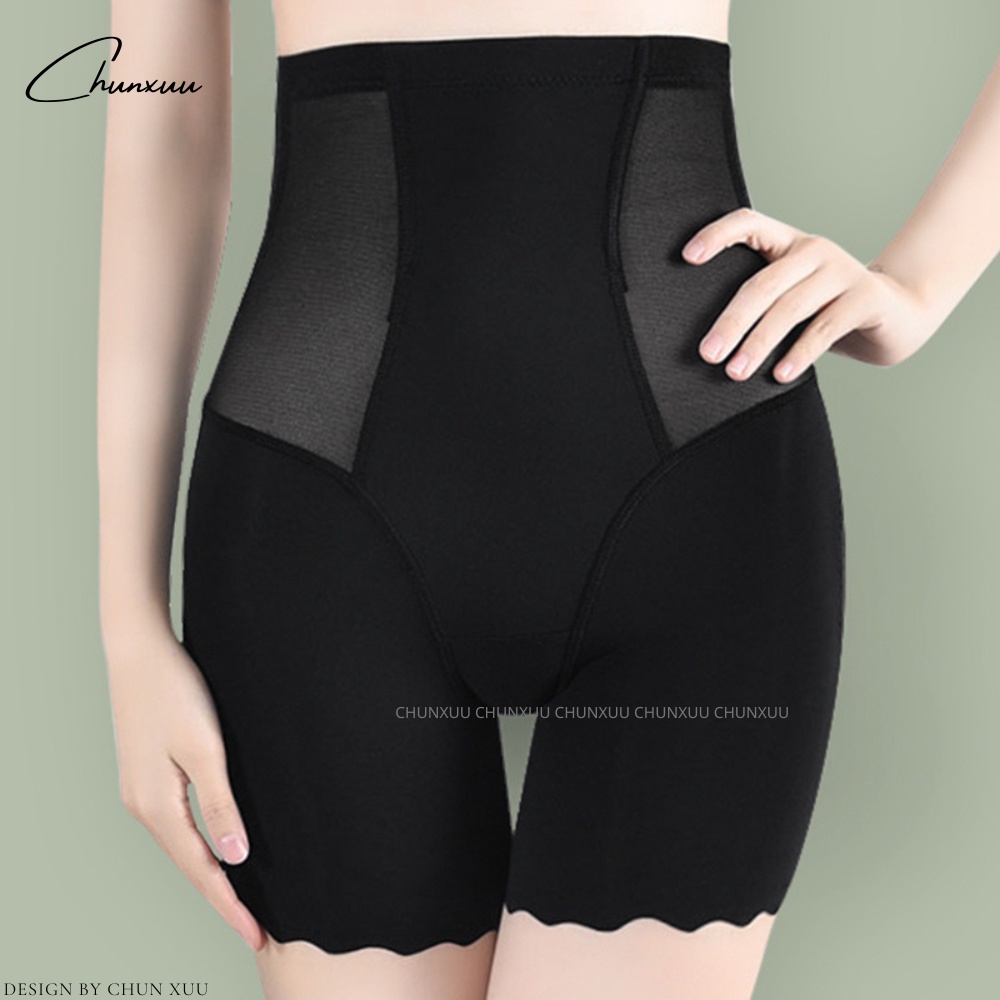 Quần lót nữ cạp cao gen bụng vải su lạnh phối ren lưới có thanh nẹp định hình chống cuộn cao cấp ChunXuu GB18