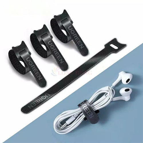 Dây dán Velcro Ugreen Cable Winder 18cm 20245 (Set 1 - 10) - Hàng chính hãng - Kết dính chắc chắn