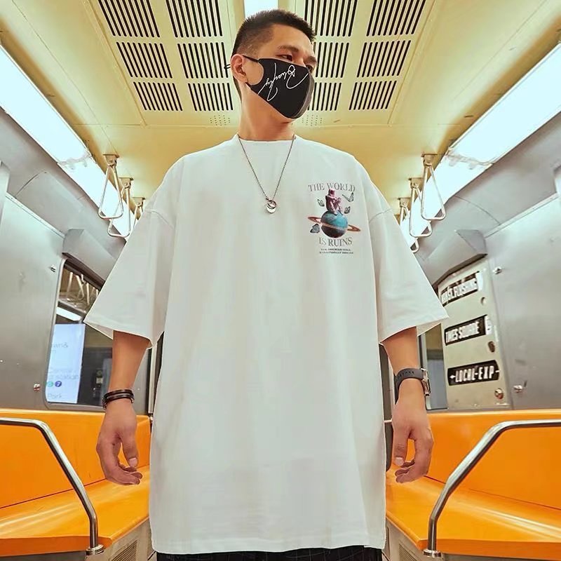 Áo Thun Tay Ngắn Dáng Rộng In Họa Tiết Thời Trang Mùa Hè Mới Cho Nam size M-8XL