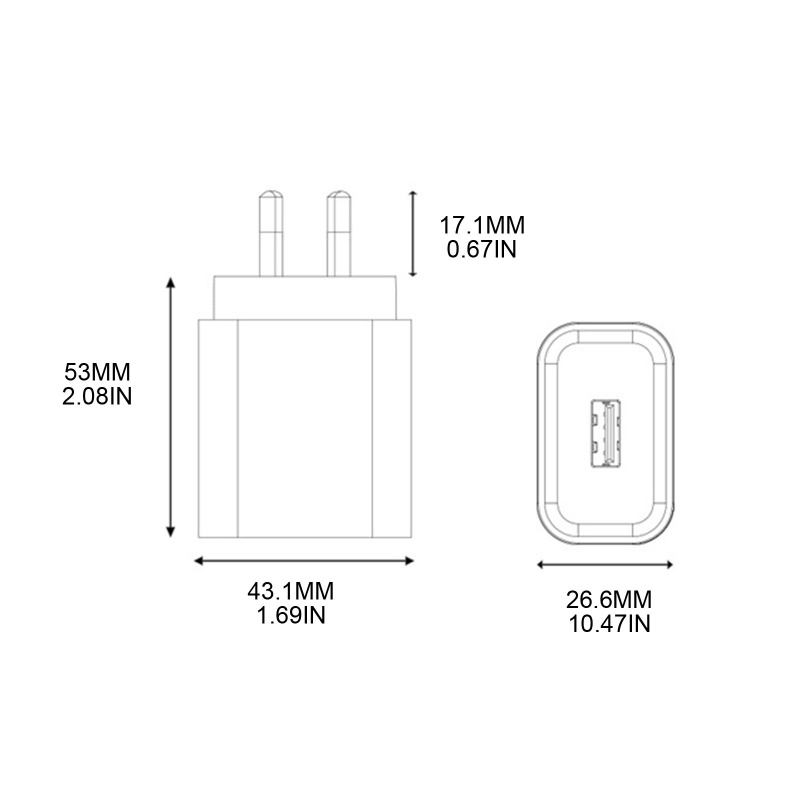 Cốc Sạc Nhanh 3 Cổng USB 18W Cho Điện Thoại 3 0