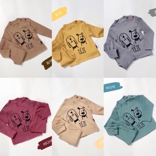 Bộ thun gân cổ 3p siêu đẹp cho bé