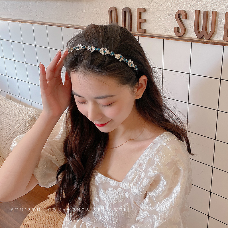 Cài tóc hình bông hoa đính pha lê phong cách Hàn Quốc thời trang xinh xắn cho nữ