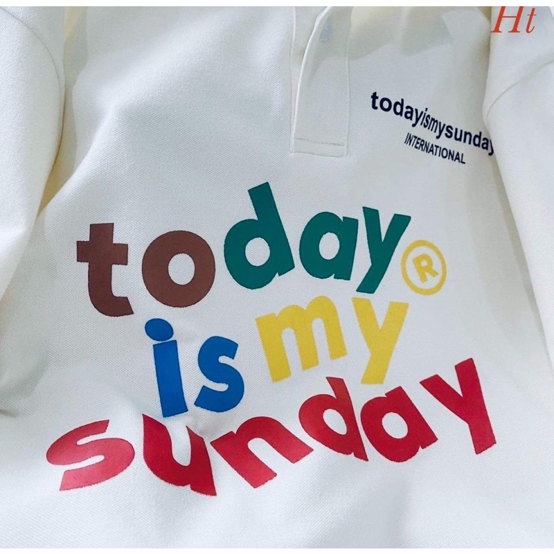 Áo polo today chữ màu H2A856