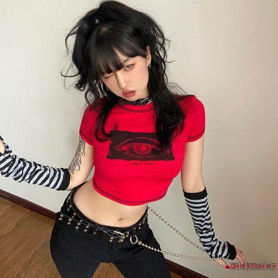 Găng Tay Hở Ngón Y2K Thời Trang Cho Nữ