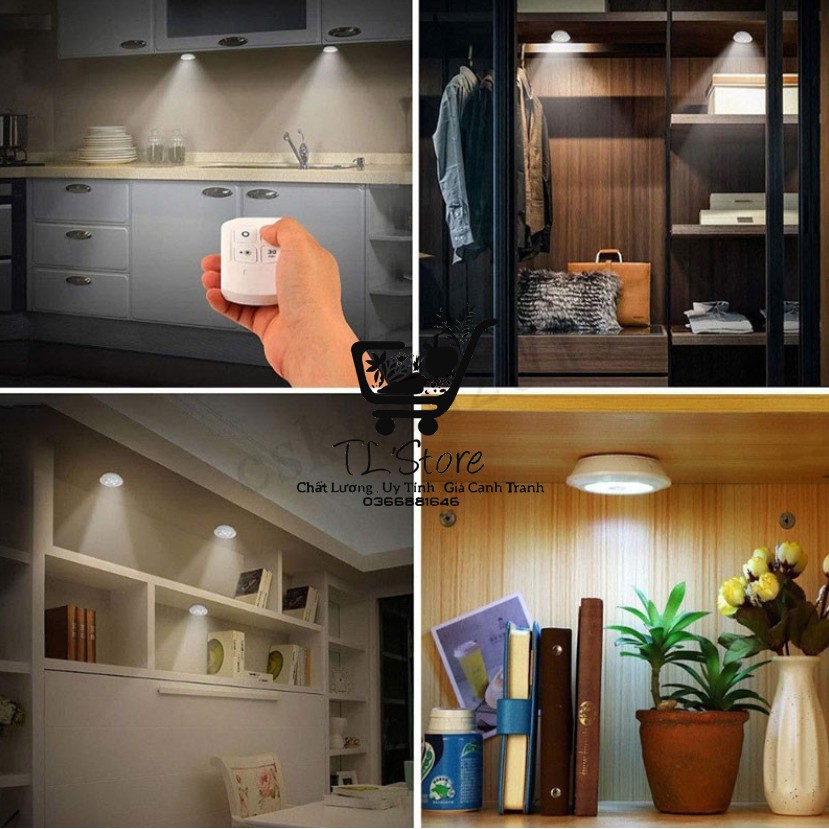 ❤️️ Bán lỗ ❤️️Bộ 3 Đèn LED Dán Tường Mini Thông Minh MURO Longer Light có chức năng hẹn giờ và Remote Điều Khiển Từ Xa