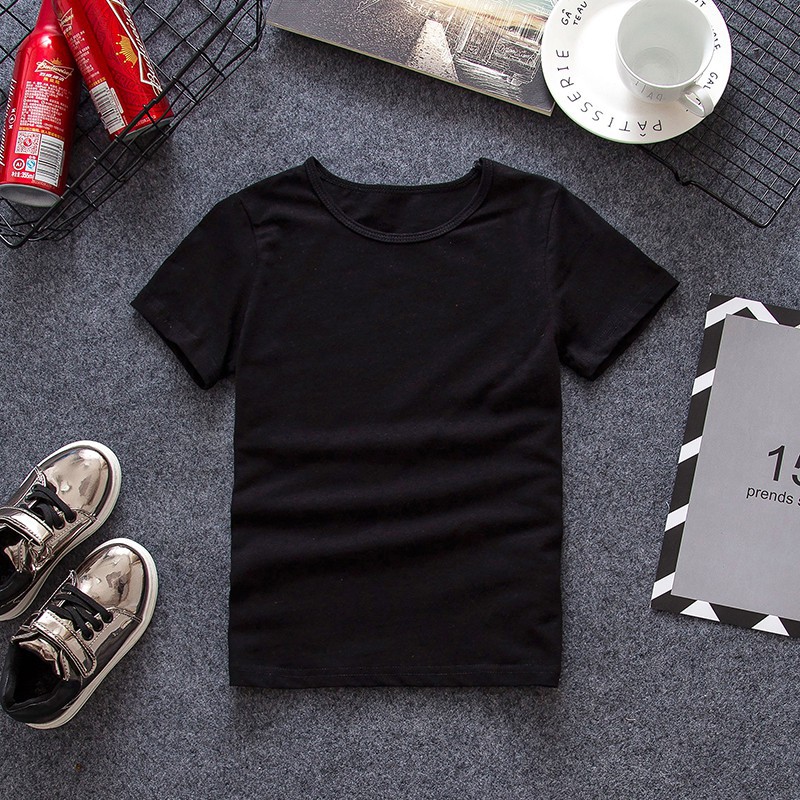 T-shirt ngắn tay cotton đồng phục học sinh đồng phục cho bé trai.