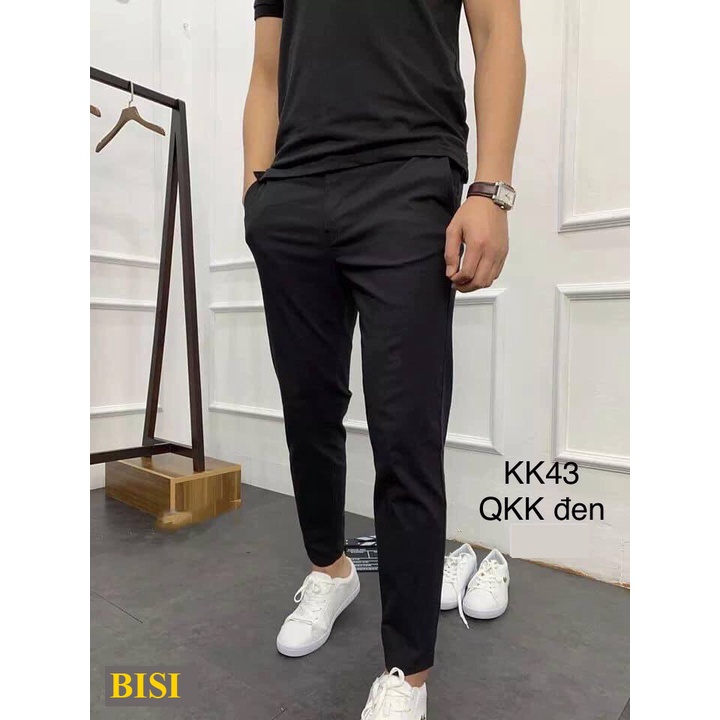 Quần KAKI Nam ống không bó chun Bigsize M - 130kg BISI - KK43