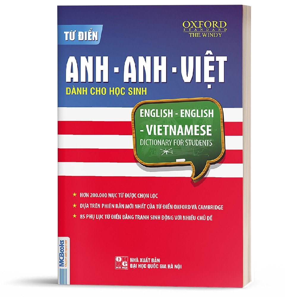 Sách - Từ điển Anh-Anh-Việt dành cho học sinh (Tái bản 2020) - MCBooks