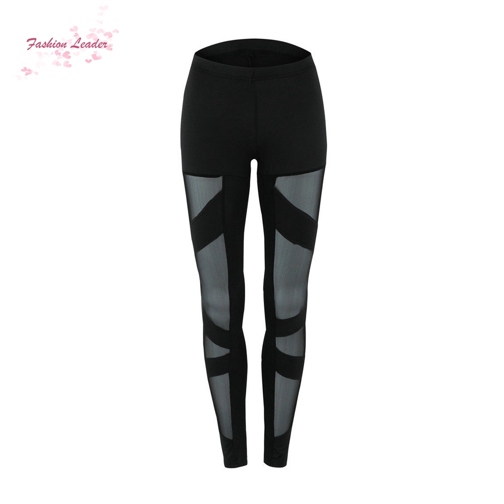 Quần legging ôm phối lưới thời trang cho nữ