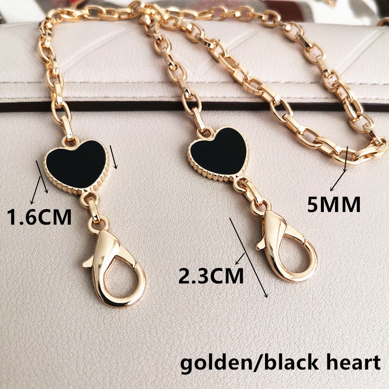 Dây Xích Kim Loại Mở Rộng Gắn Túi Xách Đeo Chéo Hình Trái Tim Thời Trang