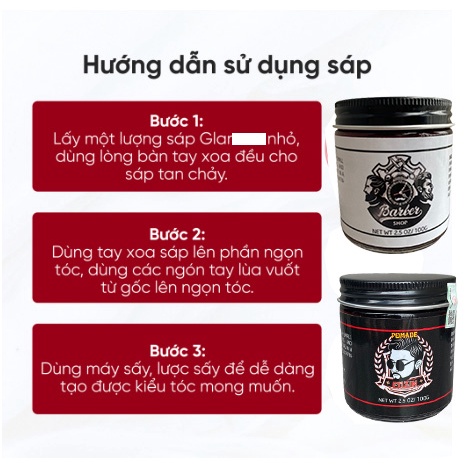 Sáp vuốt tóc giữ nếp bóng mượt siêu cứng giá rẻ MN14