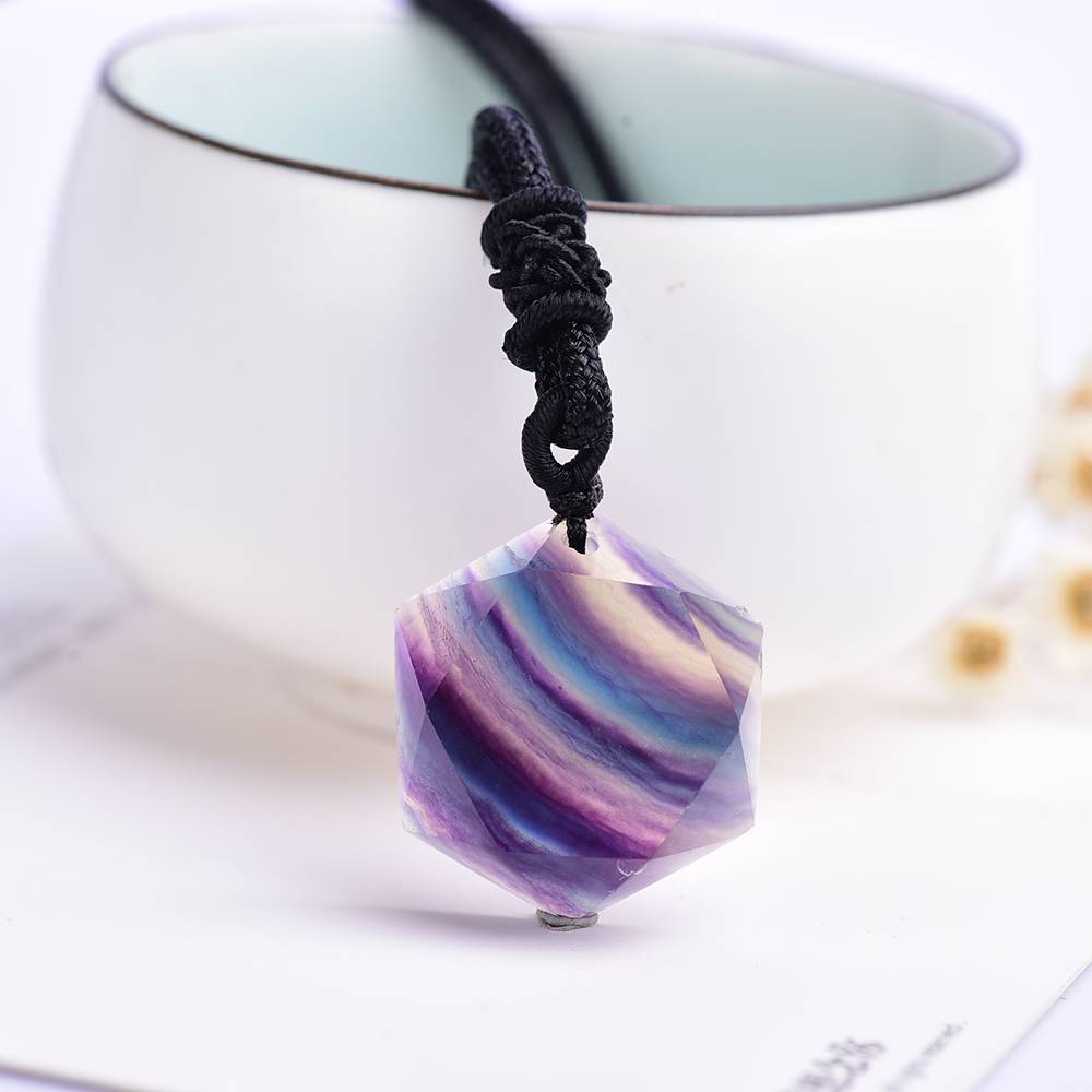 vòng cổ Mặt Đá Fluorite Thời Trang Cho Nữ