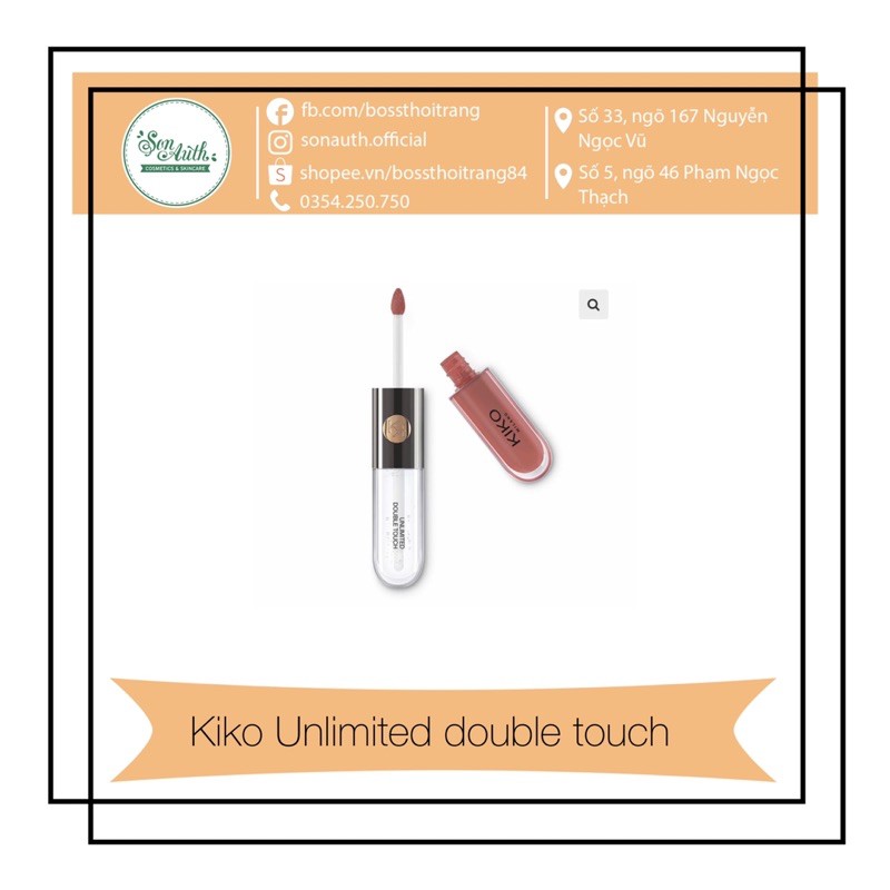 Son kem Kiko cosmetic Unlimited double touch