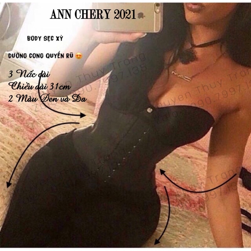 Đai nịt bụng ANN CHERY 2021 ⚡CHÍNH HÃNG⚡ gen định hình eo giảm bụng sau sinh