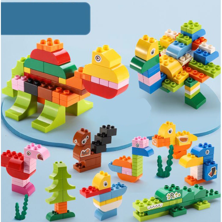 Lego dublo-Nhựa siêu đẹp-chất lượng tuyệt vời-miếng ghép phù hợp cho trẻ từ 3 đến 11 tuổi 200 miếng ghép hộp nhựa