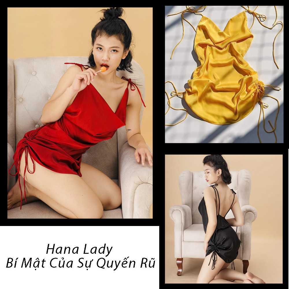 Váy ngủ sexy lụa dây rút cao cấp VN366