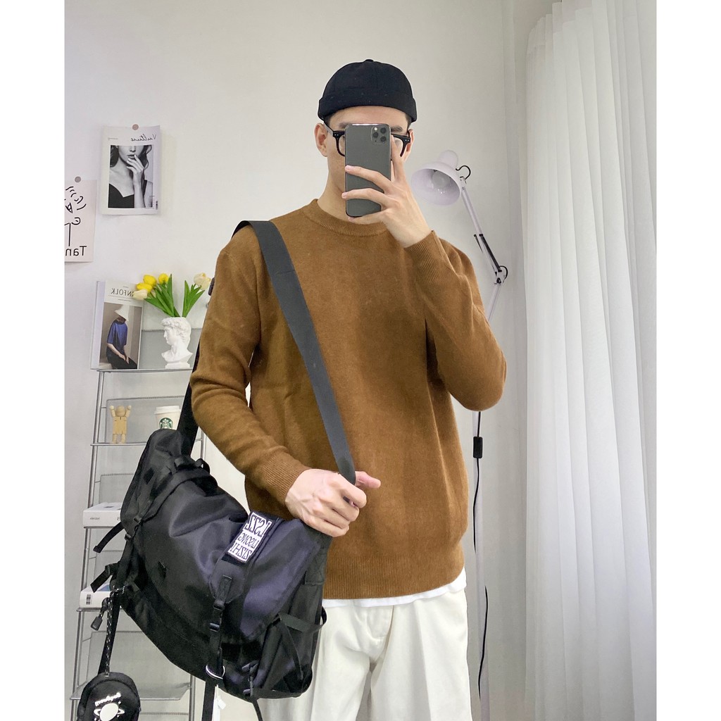 Áo sweater len trơn (hình chụp thật)