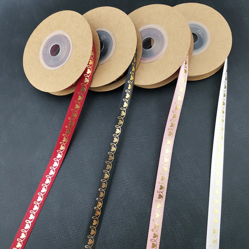 Cuộn Dây Ruy Băng 10Mm Dài 10 Yards In Chữ Love Xinh Xắn