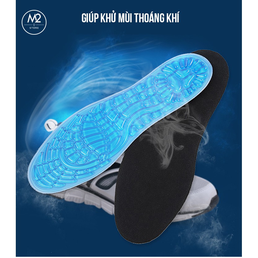 Lót giày êm chân massaging gel insoles cao cấp LGEC02