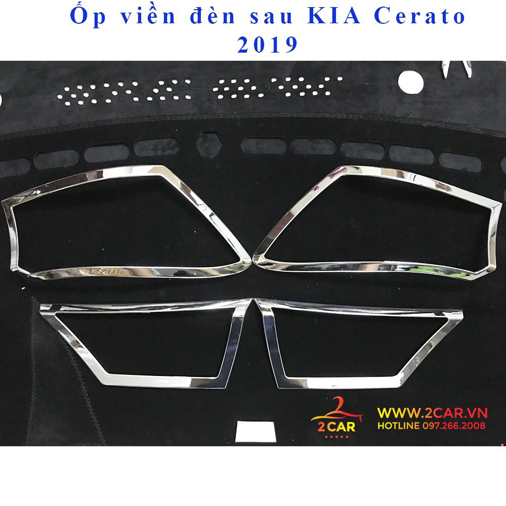 Combo bộ ốp viền đèn trước và sau Kia Cerato 2019-2020