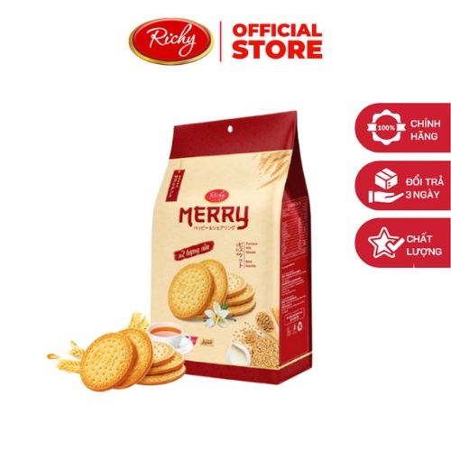 [Mã BMTTC60 giảm đến 60K đơn 50K] Bánh Quy Sữa Merry Richy 192Gram