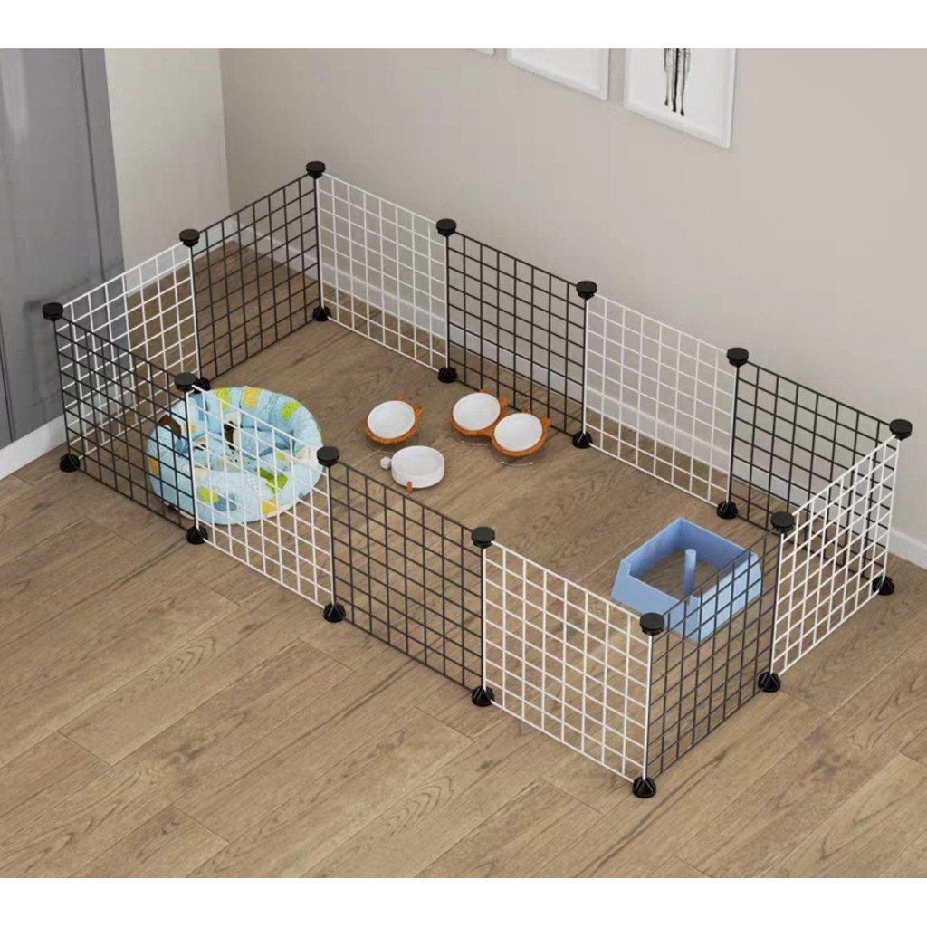 Quây Chuồng Pets Chó Mèo Hamsters, Khung Lưới Lắp Ghép Sơn Tĩnh Điện Giá Rẻ (Tặng Kèm Chốt)