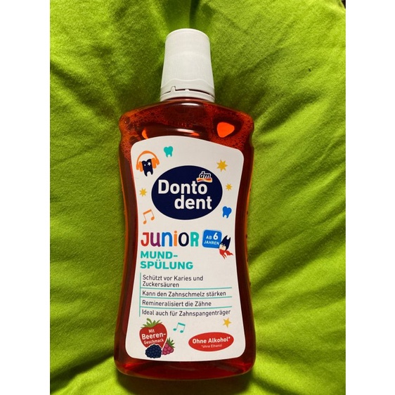 Nước súc miệng cho trẻ em Dontodent hương dâu từ Đức, dung tích 500ml