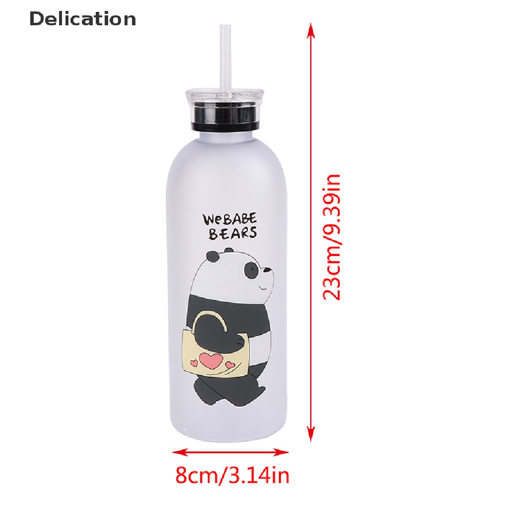 Bình Nước Nhựa Trong Suốt In Hình Gấu Đáng Yêu Dung Tích 1000ml