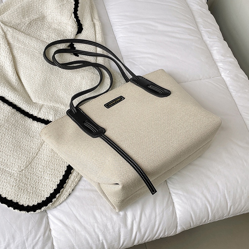 Túi tote Vải canvas Đeo Vai Phong Cách Phương Tây Thời Trang Cho Nữ