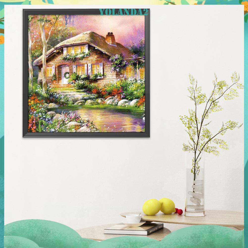 Tranh Thêu Chữ Thập 11CT 40x40cm Hình Phong Cảnh Để Trang Trí Nội Thất