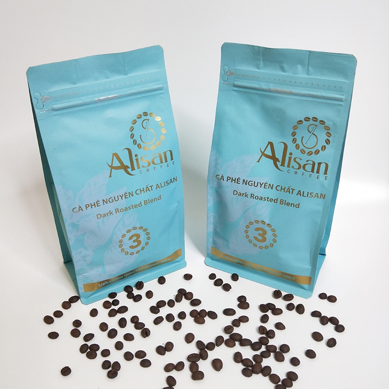 Cà phê Alisan số 3, Robusta/Arabica/Culi   rang mộc, rang xay nguyên chất