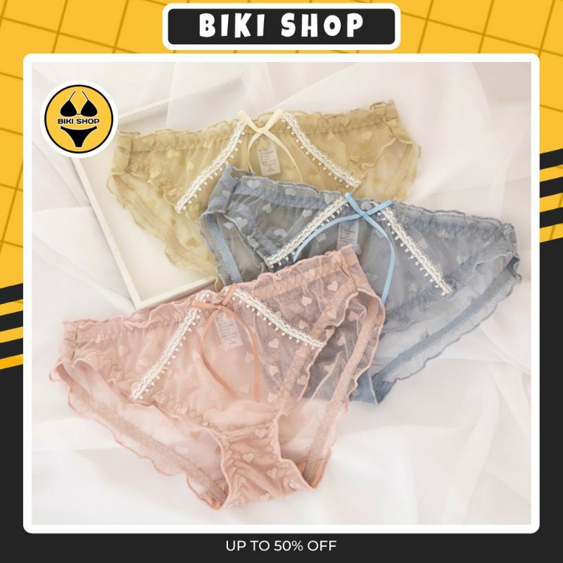 Quần lót nữ ren lưới sexy thoáng khí thông hơi phong cách YUMI JAPAN QL21 Biki