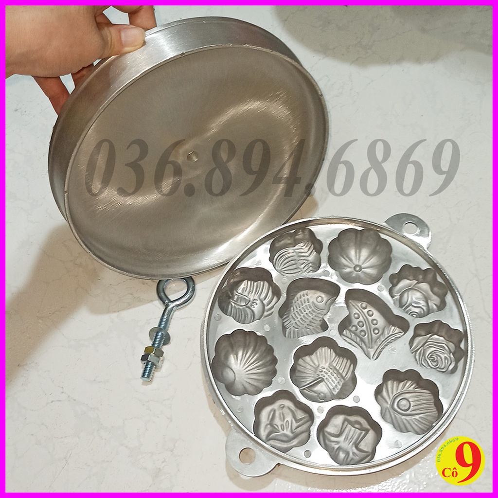 Khuôn làm bánh bông lan, khuôn làm bánh thuẫn loại dày 1.8kg 9KLBTL1