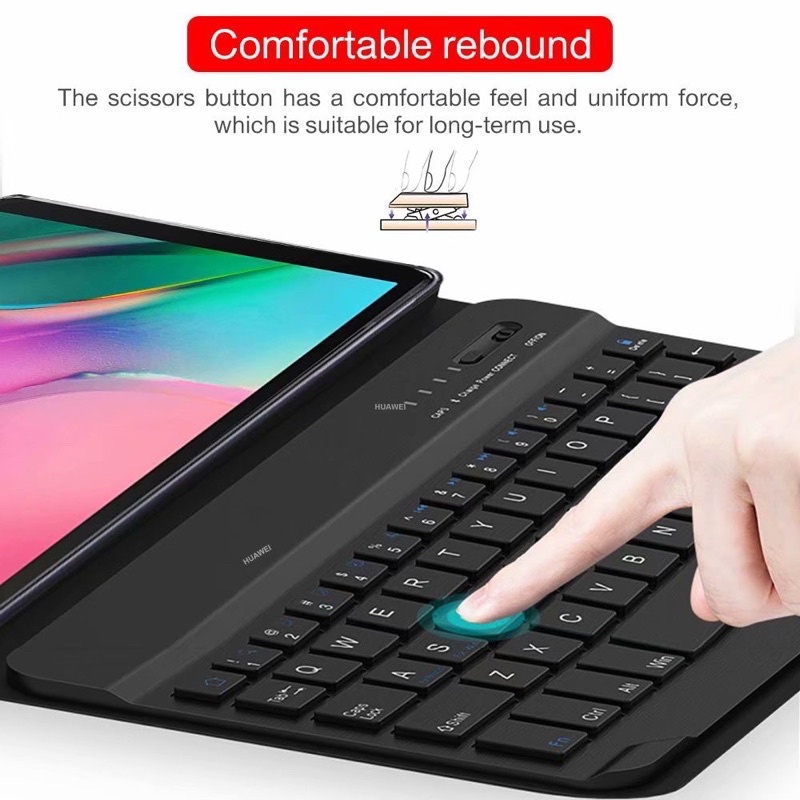 Bao da kèm bàn phím Bluetooth cho Samsung Galaxy Tab s7 FE kết nối siêu nhanh sử dụng dễ dàng