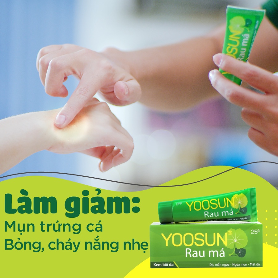 [CHÍNH HÃNG] Combo 3 tuýp YOOSUN RAU MÁ ngừa mụn dưỡng da hiệu quả 25g - tặng kèm một gương mini bỏ túi cực xinh