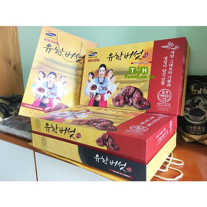 Nấm Linh Chi Hộp Quà Cao Cấp Hàn Quốc, Nấm Vàng Chanh Loại 1 | BigBuy360 - bigbuy360.vn