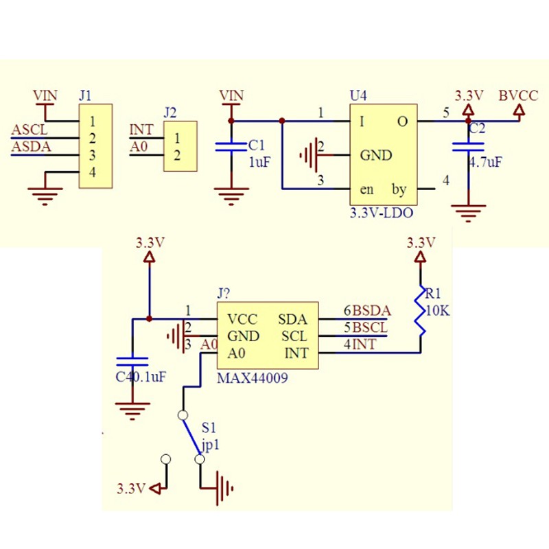 Mô Đun Cảm Biến Ánh Sáng 4 Pin GY-49 MAX44009 Cho Arduino