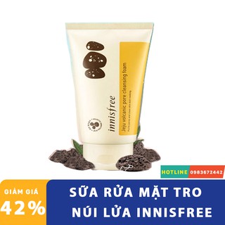 Sữa rửa mặt tro núi lửa – innisfree jeju volcanic pore cleansing foam💖freeship💖sữa rửa mặt tro núi lửa halincos546867